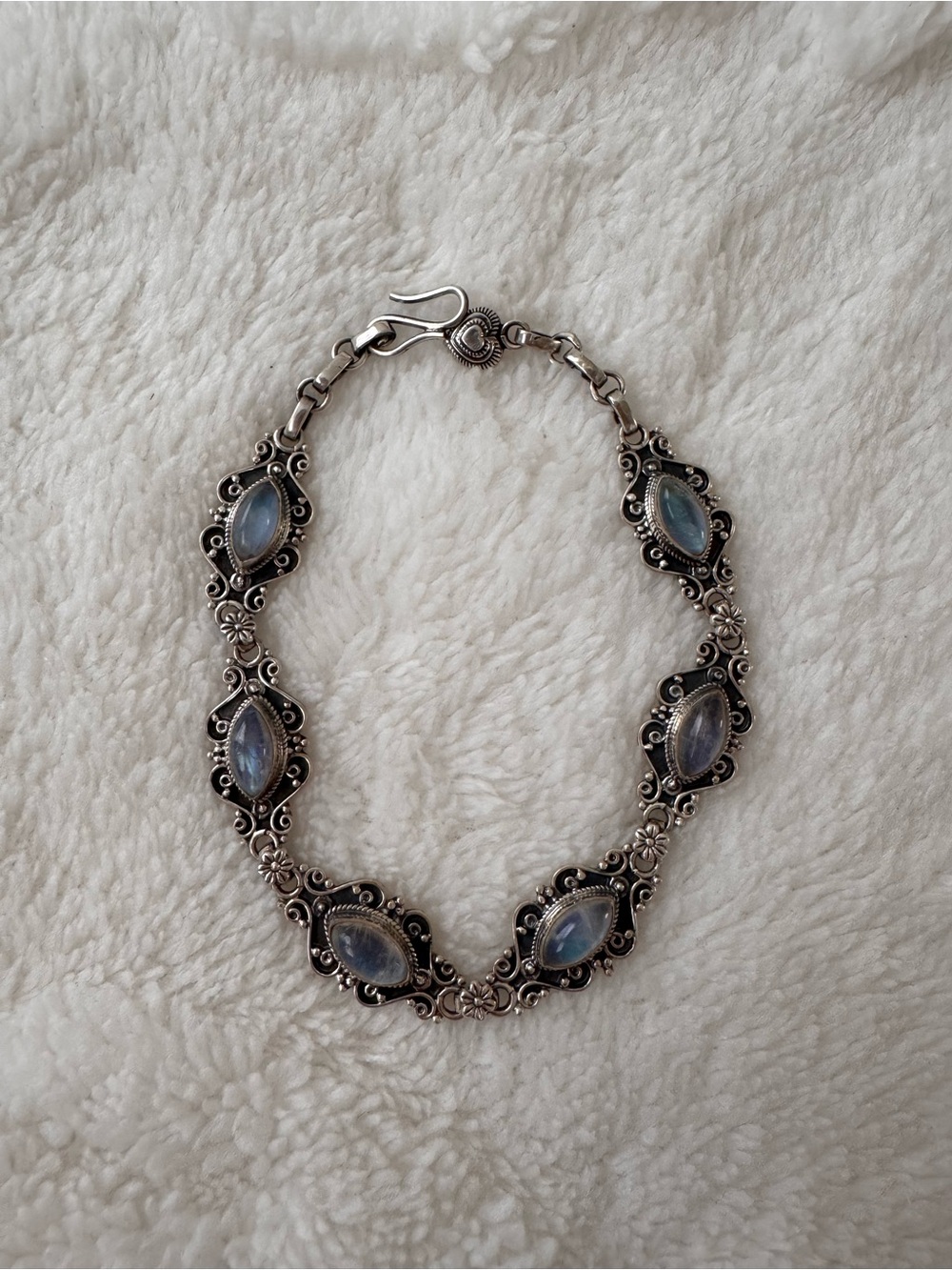 Blue Moonstone Link Bracelet
